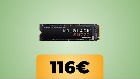 L'SSD WD_BLACK SN770 da 2 TB a 5.150 MB/s è in sconto su Amazon a un prezzo interessante