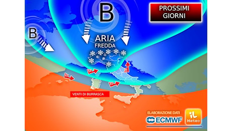 Meteo: Tempesta Artica tra poche ore, Venti gelidi e Neve fino in pianura nei Prossimi Giorni