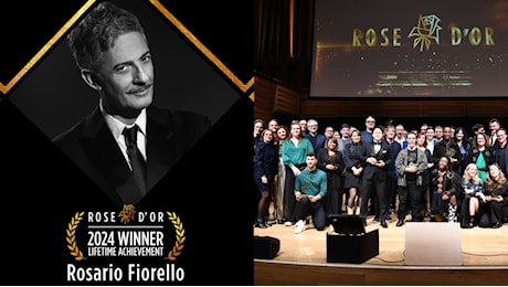 Premio alla carriera a Rosario Fiorello: incoronato a Londra con il Rose d’Or