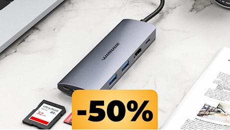 L'adattatore 7 in 1 con USB-C è in sconto al 50% su Amazon, usando questo codice promozionale