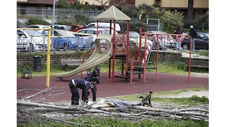 La giovane mamma era seduta su una panchina insieme a un’altra donna rimasta ferita. La Procura ha aperto un’inchiesta per omicidio colposo