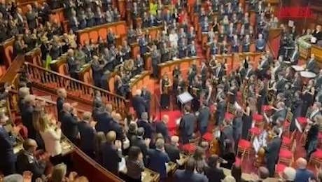 Senato, l'Inno d'Italia prima del concerto di Natale