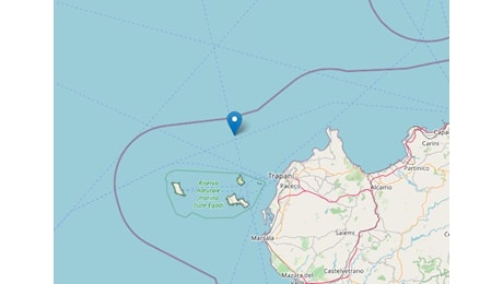 Terremoto in Sicilia, scossa di magnitudo 4.1 al largo di Trapani: avvertita fino a Marsala e nelle Egadi