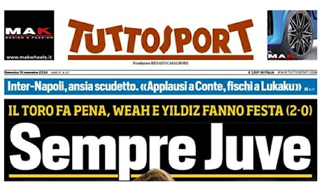 Weah e Yildiz decidono il derby di Torino, l'apertura di Tuttosport : Sempre Juve