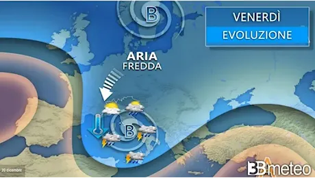 Meteo: la tendenza fino a Natale, neve solo in montagna e maltempo al Centro Sud