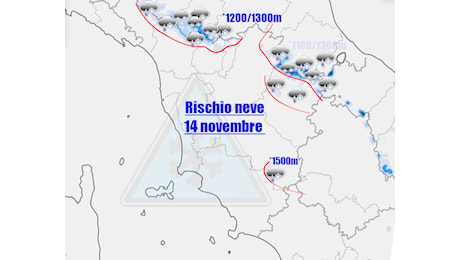 RISCHIO NEVE PROSSIME ORE, DOVE E QUANDO POTREBBE CADERE - METEO TOSCANA APPENNINO