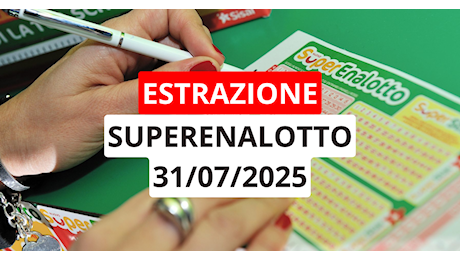 Estrazione Superenalotto: ecco i numeri vincenti di giovedì 31 luglio