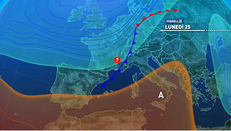 Meteo, 25-26 novembre con perturbazione in vista e rialzo termico