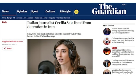 La notizia della liberazione di Cecilia Sala sui siti dei media internazionali – Foto