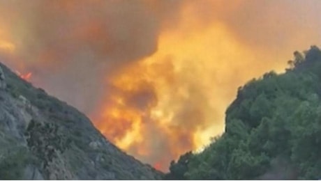 Incendio in California, le fiamme avvolgono le case e le colline di Los Angeles