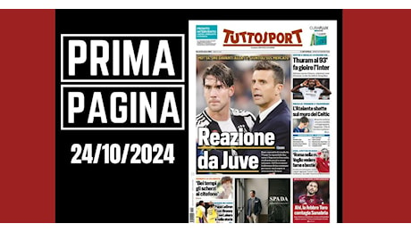 Prima pagina Tuttosport: “Motta e Giuntoli, una reazione da Juve”