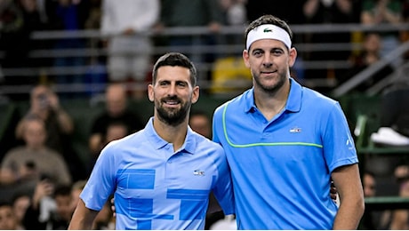 Tennis: Djokovic in campo nel commosso addio di Del Potro